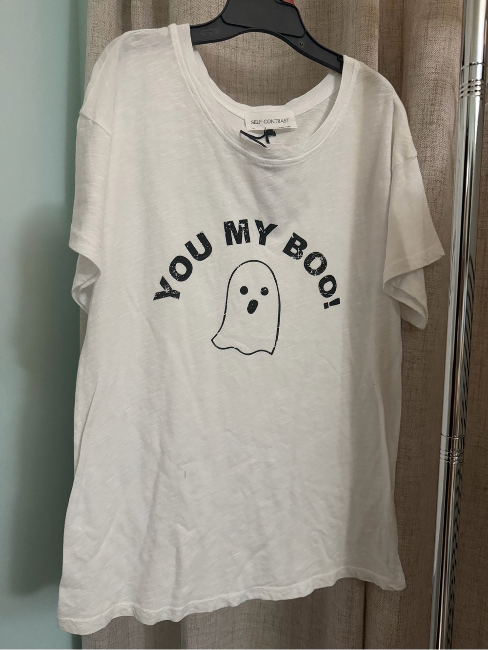 YOU MY BOO! White Graphic Tee - 'SELF CONTRAST'